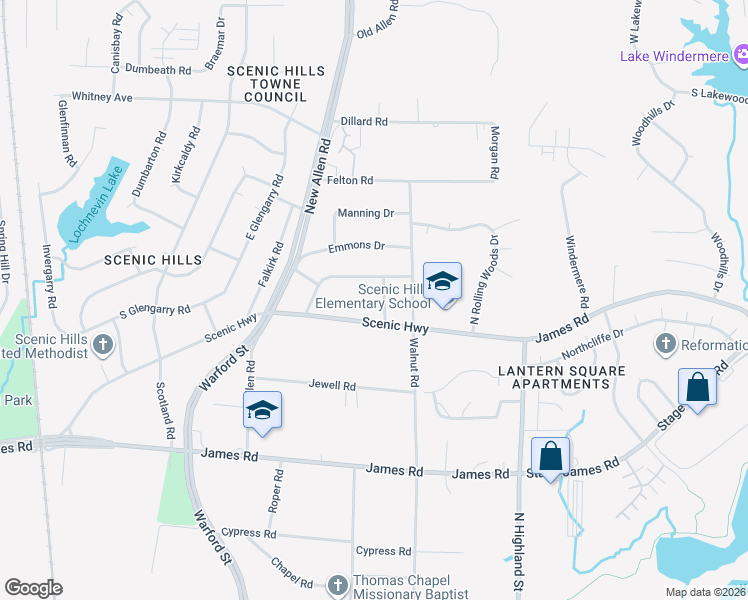 map of restaurants, bars, coffee shops, grocery stores, and more near 2909 Bede Road in Memphis