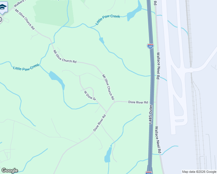 map of restaurants, bars, coffee shops, grocery stores, and more near 5535 Mount Olive Church Road in Charlotte