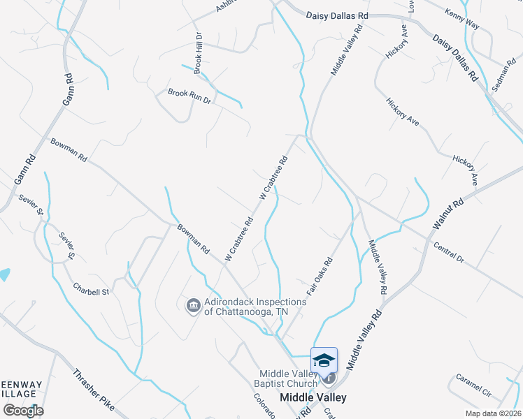 map of restaurants, bars, coffee shops, grocery stores, and more near 8444 West Crabtree Road in Middle Valley