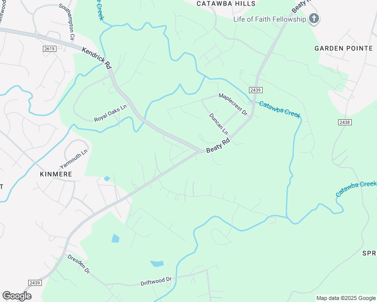 map of restaurants, bars, coffee shops, grocery stores, and more near 3203 Beaty Road in Gastonia