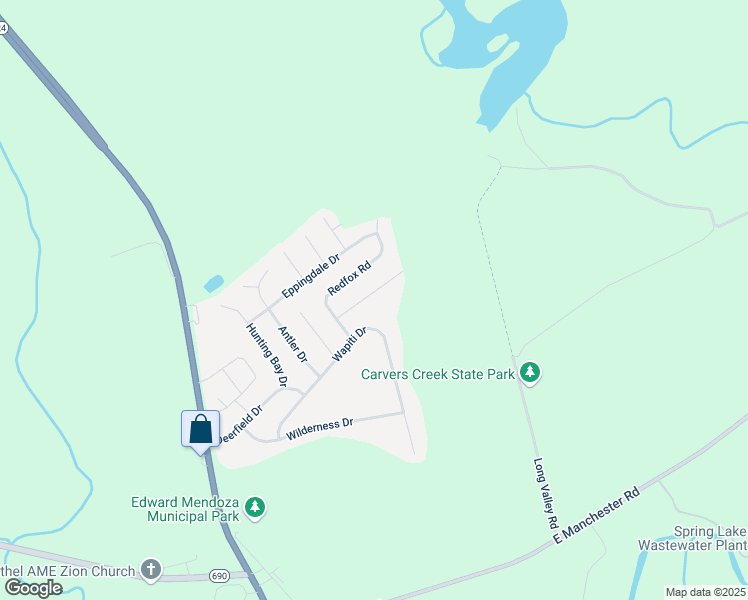 map of restaurants, bars, coffee shops, grocery stores, and more near 3316 Arrowhead Road in Spring Lake