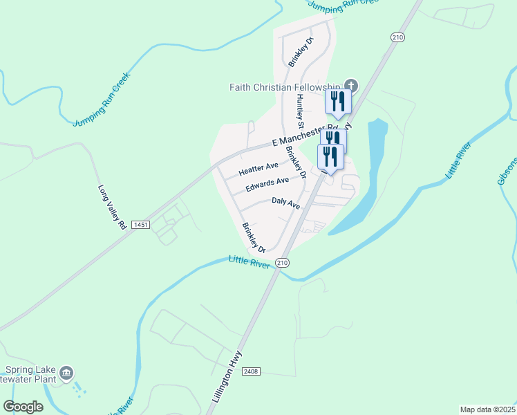 map of restaurants, bars, coffee shops, grocery stores, and more near 2708 Daly Avenue in Spring Lake