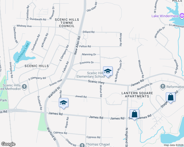 map of restaurants, bars, coffee shops, grocery stores, and more near 2909 Bede Road in Memphis