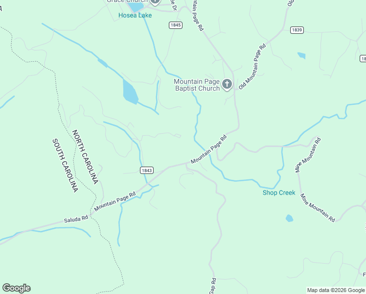 map of restaurants, bars, coffee shops, grocery stores, and more near 2304 Mountain Page Road in Saluda