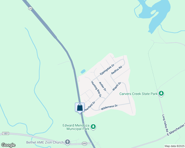 map of restaurants, bars, coffee shops, grocery stores, and more near 101 Greeley Circle in Spring Lake
