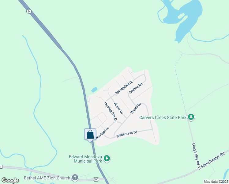 map of restaurants, bars, coffee shops, grocery stores, and more near 209 Eppingdale Drive in Spring Lake