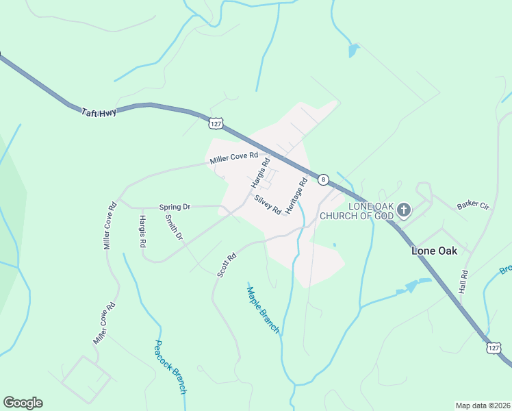 map of restaurants, bars, coffee shops, grocery stores, and more near 124 Scott Road in Signal Mountain