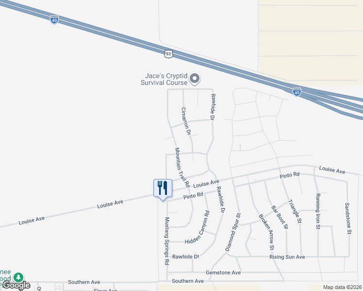 map of restaurants, bars, coffee shops, grocery stores, and more near 4032 Cross 4 Ave in Kingman
