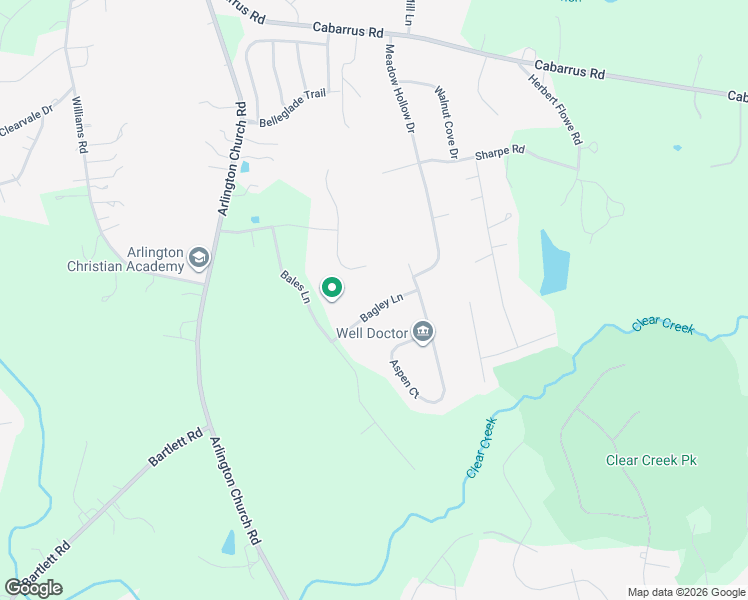 map of restaurants, bars, coffee shops, grocery stores, and more near 9711 Arlington Oaks Drive in Charlotte