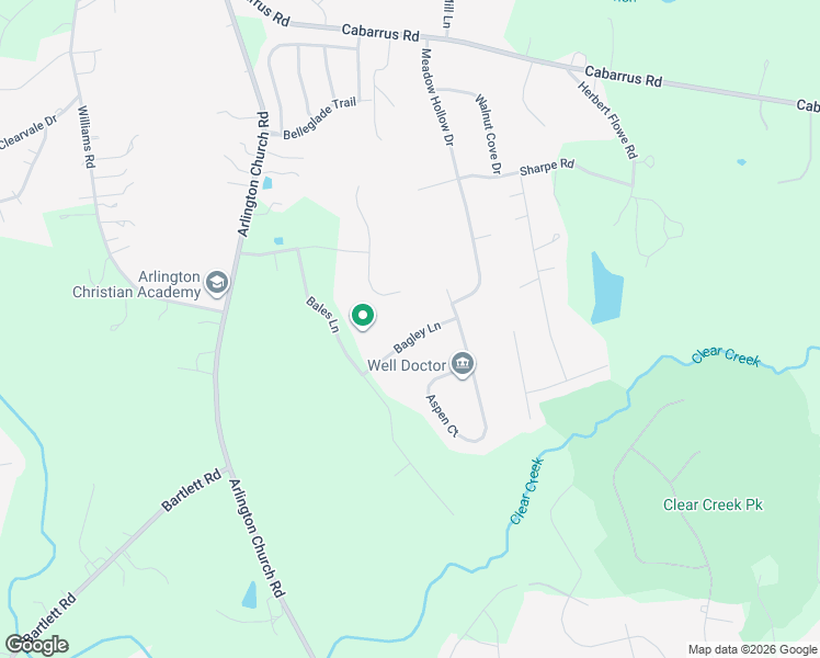 map of restaurants, bars, coffee shops, grocery stores, and more near 9711 Arlington Oaks Drive in Charlotte