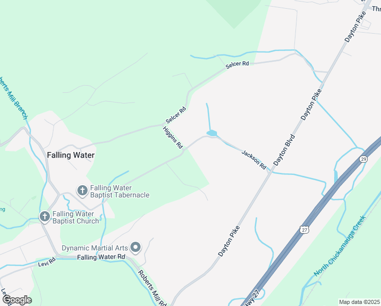 map of restaurants, bars, coffee shops, grocery stores, and more near 228 Jackson Road in Soddy-Daisy