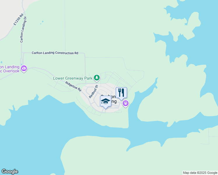 map of restaurants, bars, coffee shops, grocery stores, and more near 59 Boardwalk in Eufaula
