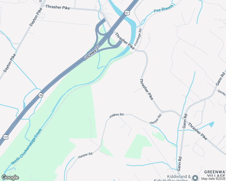 map of restaurants, bars, coffee shops, grocery stores, and more near 7943 Harper Road in Soddy-Daisy