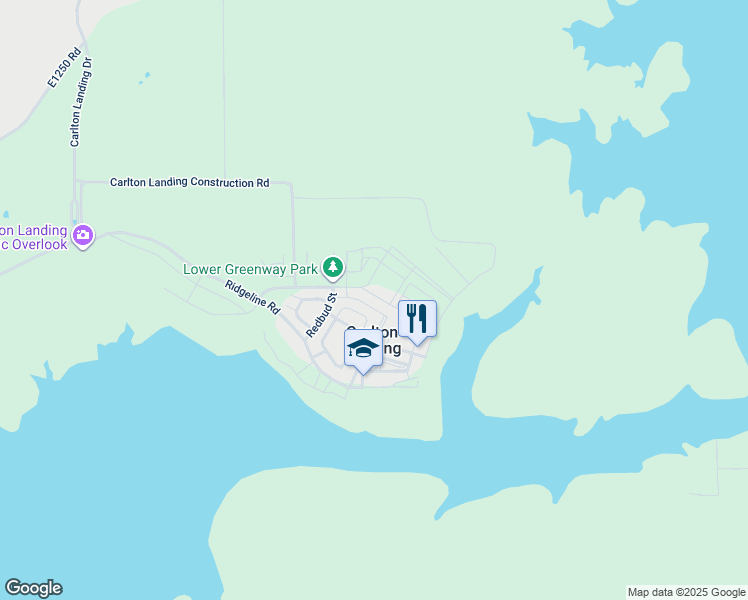 map of restaurants, bars, coffee shops, grocery stores, and more near 59 Boardwalk in Eufaula