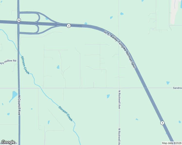 map of restaurants, bars, coffee shops, grocery stores, and more near 1510 Willow Road in Blanchard