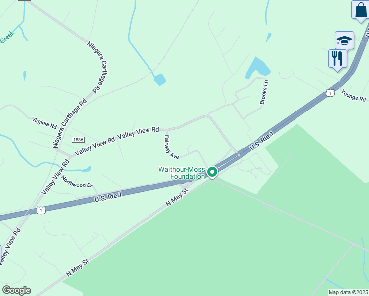 map of restaurants, bars, coffee shops, grocery stores, and more near 201 Fairway Court in Southern Pines