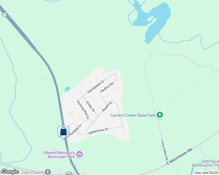 map of restaurants, bars, coffee shops, grocery stores, and more near 3332 Red Fox Road in Spring Lake