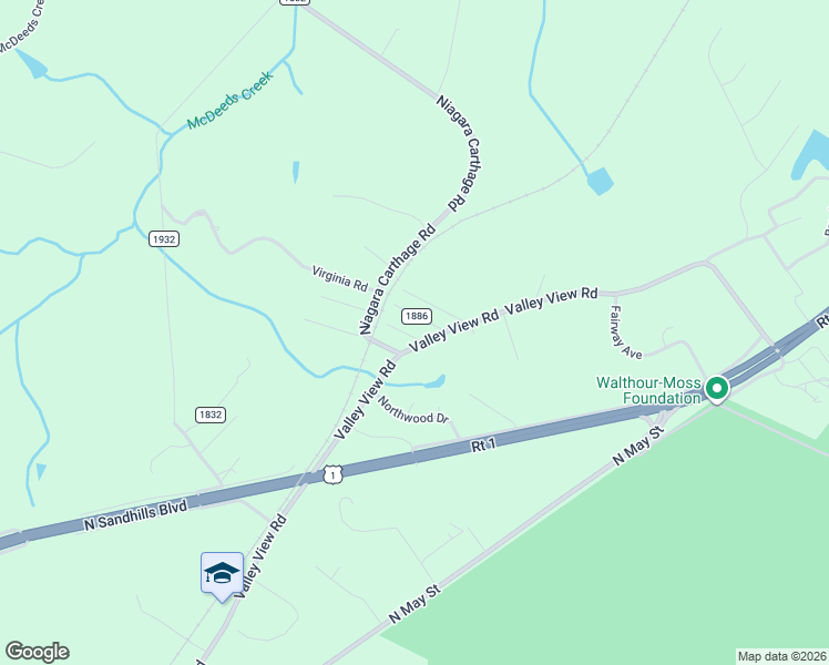 map of restaurants, bars, coffee shops, grocery stores, and more near 137 Tower Street in Southern Pines