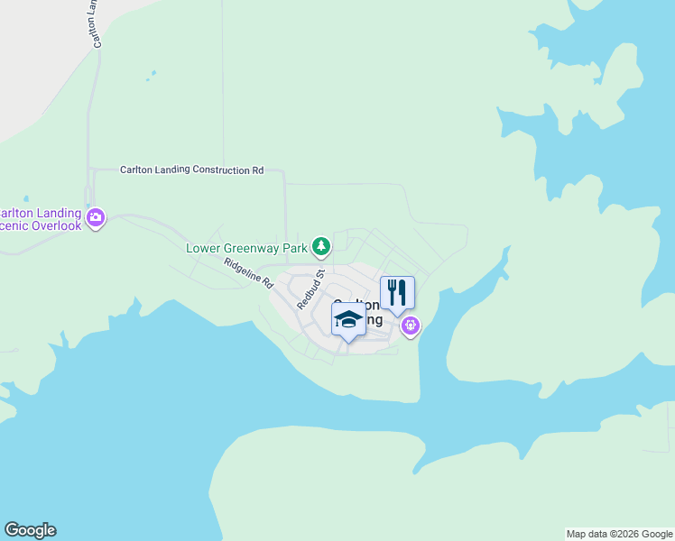 map of restaurants, bars, coffee shops, grocery stores, and more near 40 Redbud Street in Eufaula