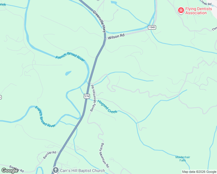 map of restaurants, bars, coffee shops, grocery stores, and more near 305 Rich Mountain Road in Brevard
