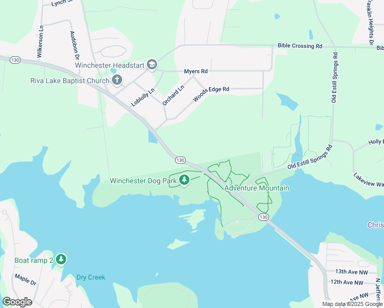 map of restaurants, bars, coffee shops, grocery stores, and more near 2000 Old Tullahoma Road in Winchester