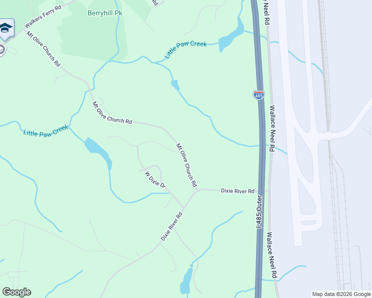 map of restaurants, bars, coffee shops, grocery stores, and more near 5435 Mount Olive Church Road in Charlotte