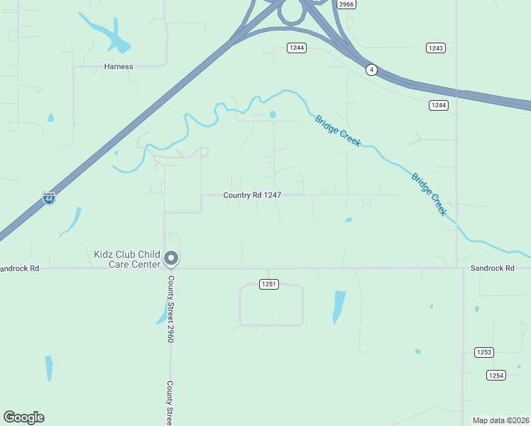 map of restaurants, bars, coffee shops, grocery stores, and more near 2241 Country Road 1247 in Blanchard