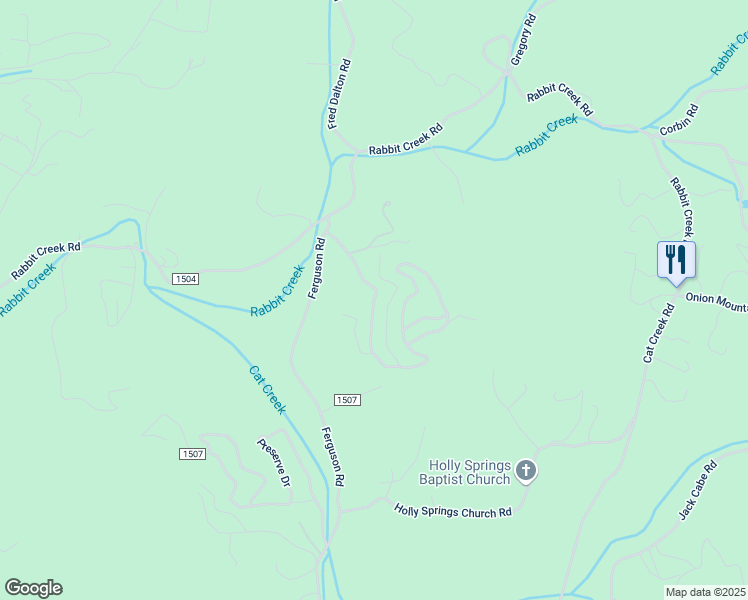 map of restaurants, bars, coffee shops, grocery stores, and more near 221 Holly Springs Estates Road in Franklin