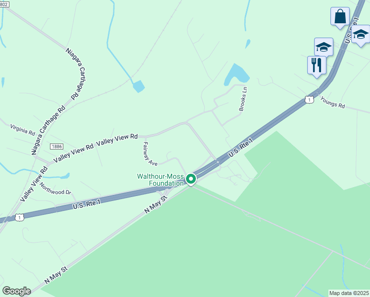 map of restaurants, bars, coffee shops, grocery stores, and more near 130 Fairway Avenue in Southern Pines