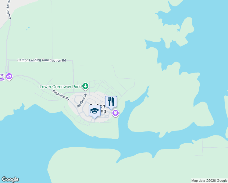 map of restaurants, bars, coffee shops, grocery stores, and more near 39 Boardwalk in Eufaula