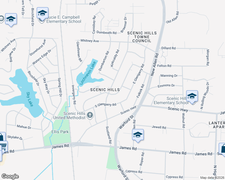 map of restaurants, bars, coffee shops, grocery stores, and more near 2966 Scotland Road in Memphis