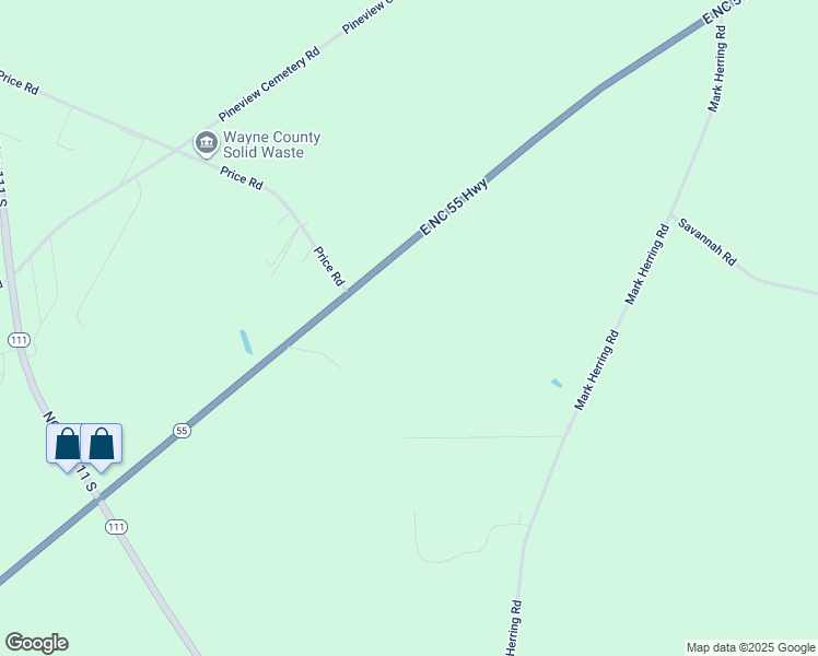 map of restaurants, bars, coffee shops, grocery stores, and more near 8375 North Carolina 55 in Seven Springs