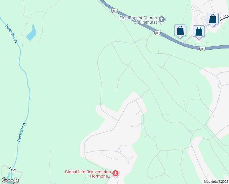 map of restaurants, bars, coffee shops, grocery stores, and more near 24 Whithorn Court in Pinehurst