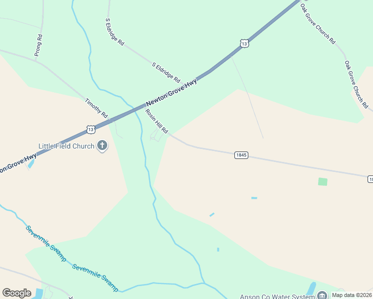 map of restaurants, bars, coffee shops, grocery stores, and more near 284 Rosin Hill Road in Newton Grove