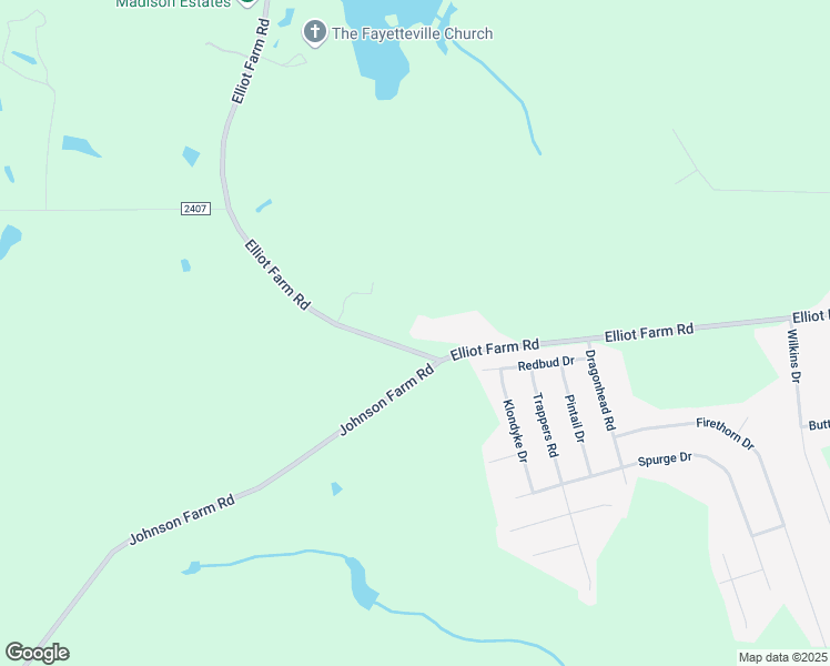 map of restaurants, bars, coffee shops, grocery stores, and more near 1222 Elliot Farm Road in Fayetteville