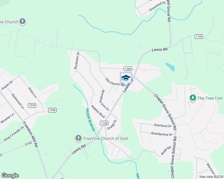 map of restaurants, bars, coffee shops, grocery stores, and more near 5230 Lewis Road in Gastonia