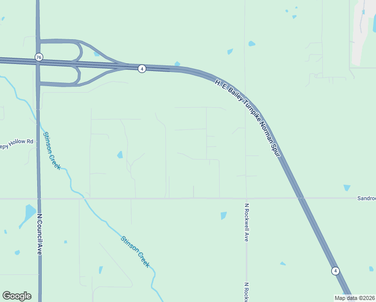 map of restaurants, bars, coffee shops, grocery stores, and more near 1510 Willow Road in Blanchard