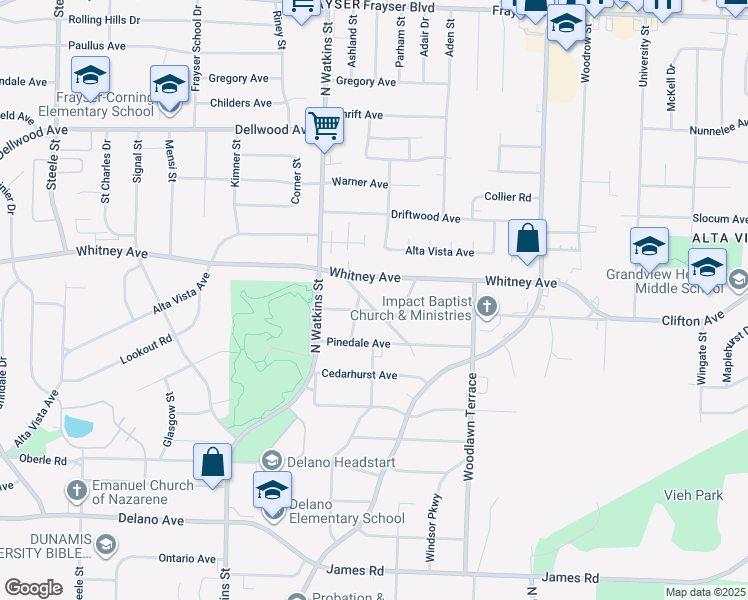 map of restaurants, bars, coffee shops, grocery stores, and more near 1865 Rugby Place in Memphis
