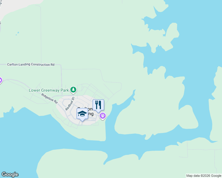 map of restaurants, bars, coffee shops, grocery stores, and more near 1028 Carlton Landing Construction Road in Canadian