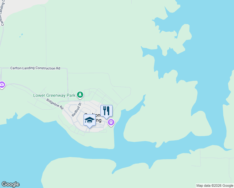map of restaurants, bars, coffee shops, grocery stores, and more near 1028 Carlton Landing Construction Road in Canadian