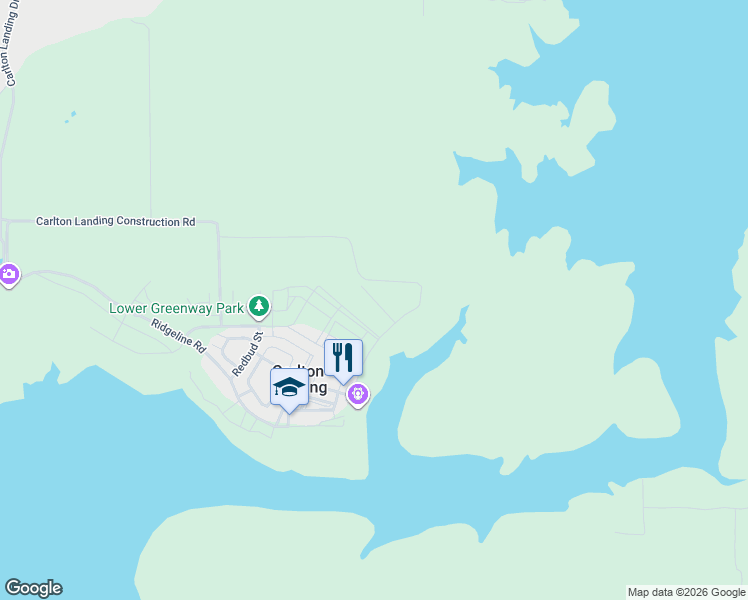 map of restaurants, bars, coffee shops, grocery stores, and more near 1028 Carlton Landing Construction Road in Canadian