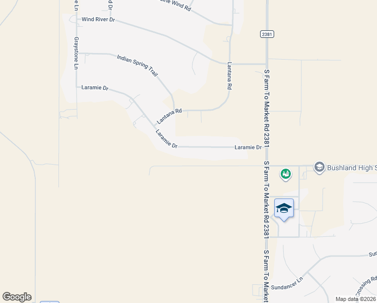 map of restaurants, bars, coffee shops, grocery stores, and more near 19651 Laramie Drive in Bushland