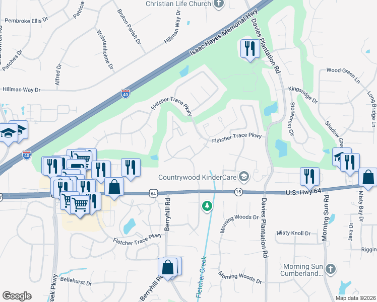 map of restaurants, bars, coffee shops, grocery stores, and more near 9308 Ace Drive in Lakeland