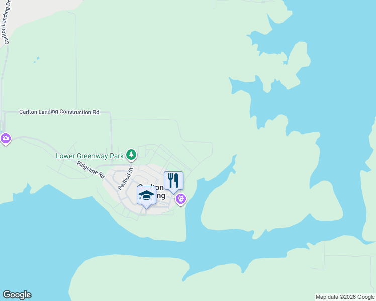 map of restaurants, bars, coffee shops, grocery stores, and more near 1028 Carlton Landing Construction Road in Canadian