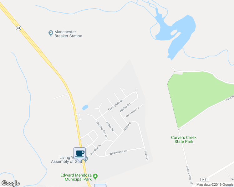 map of restaurants, bars, coffee shops, grocery stores, and more near 3326 Annawood Court in Spring Lake