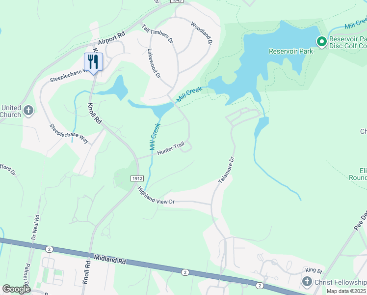 map of restaurants, bars, coffee shops, grocery stores, and more near 24 Hunter Court in Southern Pines