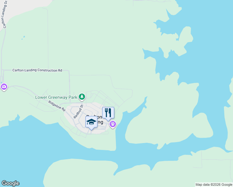 map of restaurants, bars, coffee shops, grocery stores, and more near 1028 Carlton Landing Construction Road in Canadian