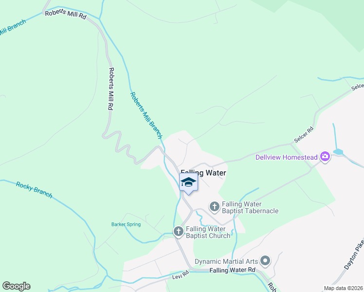 map of restaurants, bars, coffee shops, grocery stores, and more near 7515 Rocky Ledge Road in Hamilton County