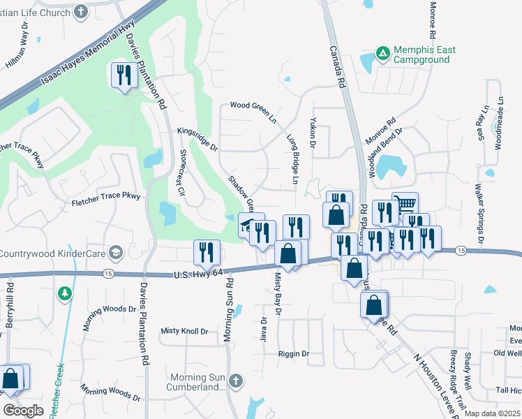 map of restaurants, bars, coffee shops, grocery stores, and more near 9705 Kingsbridge Cove in Lakeland