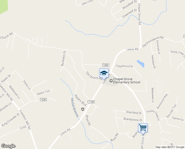 map of restaurants, bars, coffee shops, grocery stores, and more near 1030 Old Church Road in Gastonia